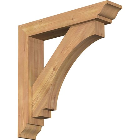 Imperial Traditional Smooth Bracket W/ Offset Brace, Western Red Cedar, 5 1/2W X 28D X 28H